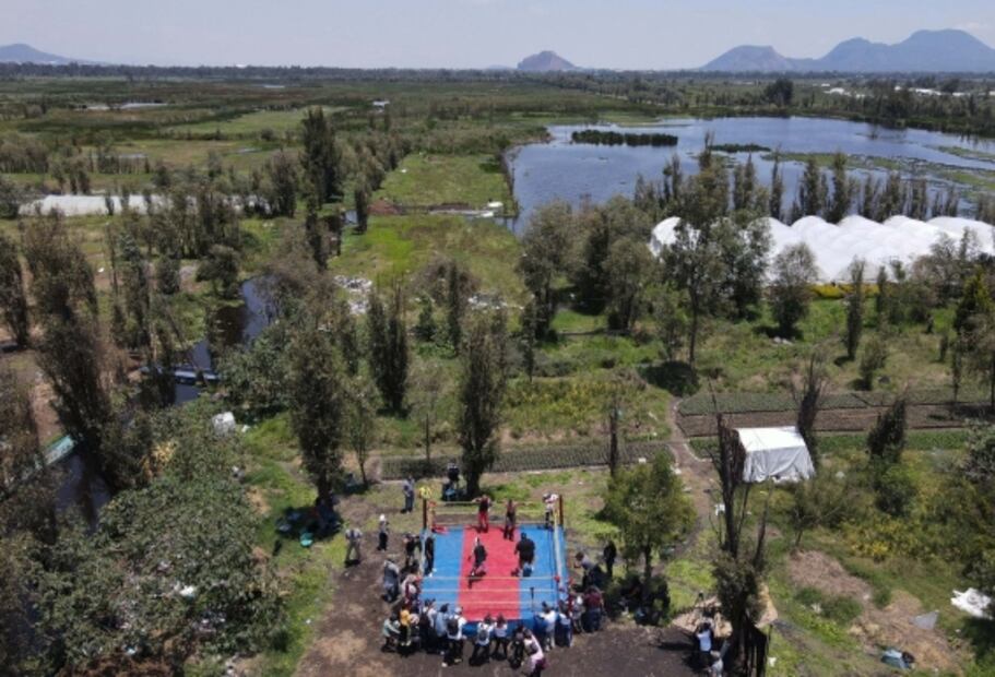 Mexico’s Lucha Libre wrestlers set up ring in Xochimilco to fight COVID-19
