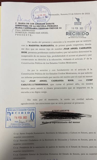 En Sonora, prohíben a niño de primer año, ingresar a escuela; “no me dejan entrar porque soy travieso”