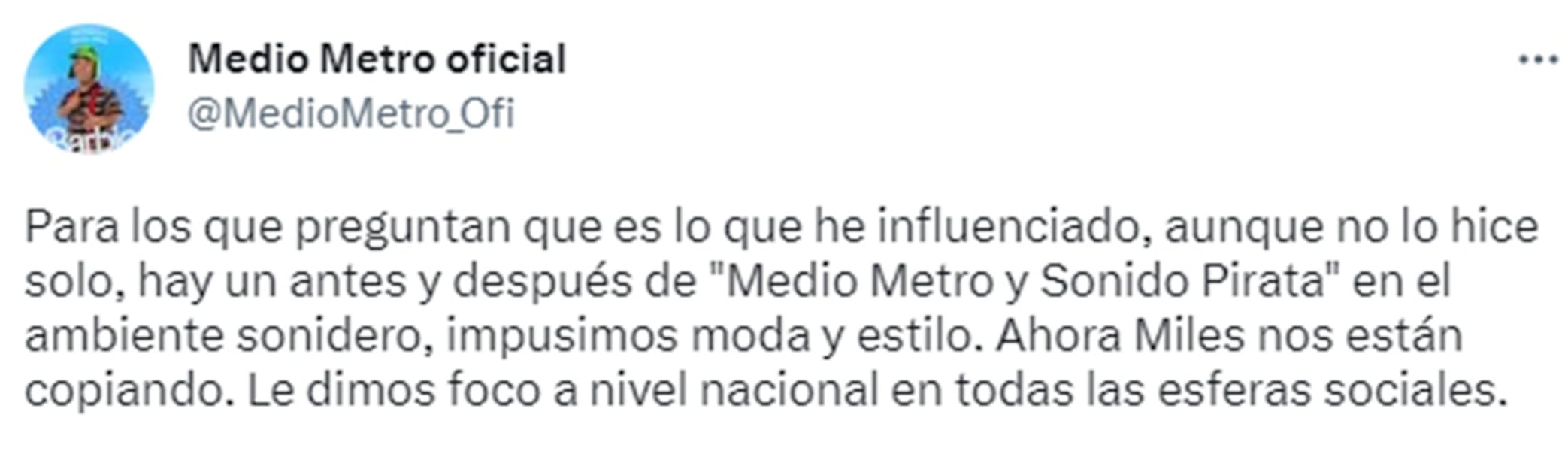 Foto: Twitter. @MedioMetro_Ofi