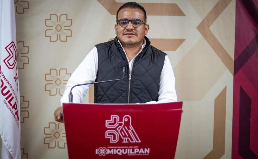 Presidente municipal de Ixmiquilpan, Hidalgo, Emmanuel Hernández (15/04/2025). Foto: Especial