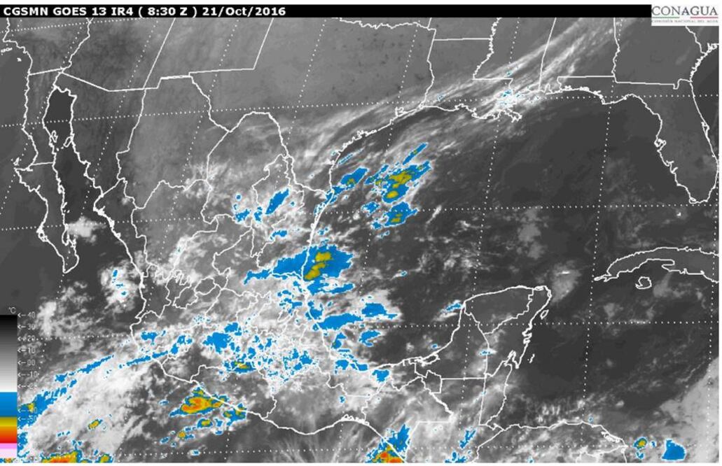 Se esperan temperaturas de cero a cinco grados centígrados en zonas montañosas de Chihuahua, Durango, Zacatecas, Michoacán, Estado de México, Hidalgo, Tlaxcala, Puebla y Veracruz (CONAGUA)