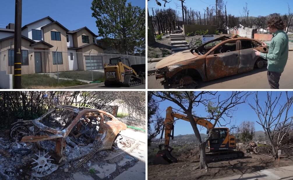 Daños materiales y estado actual de la ciudad tras los incendios en LA. Foto: Video Youtube