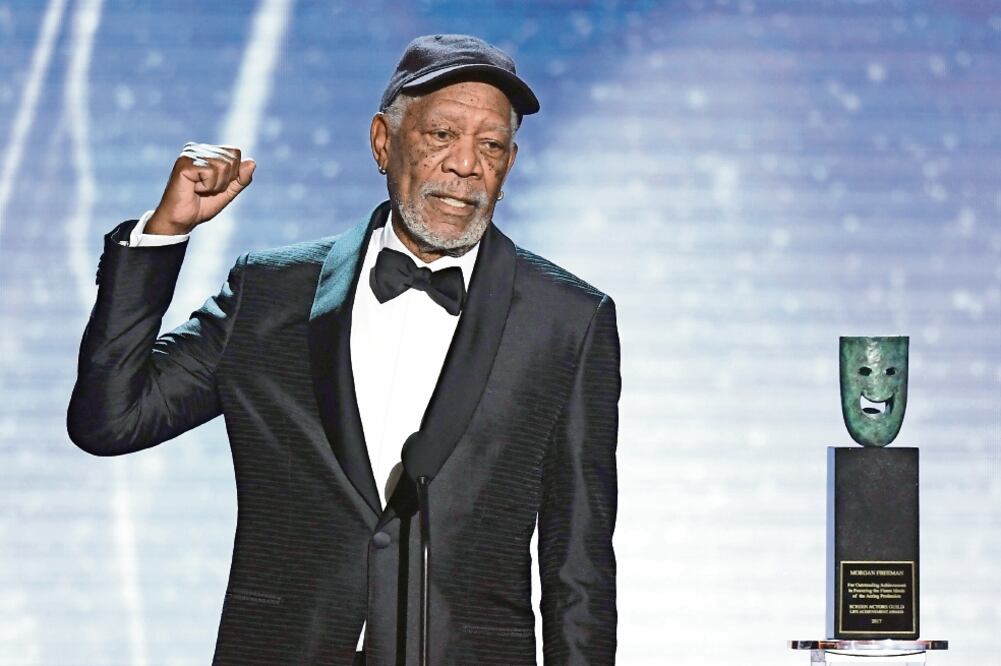 Morgan Freeman fue reconocido por su carrera actoral (MARK RALSTON. AFP)