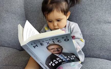 Ebrard presume en redes a niña "leyendo" su libro "El camino de México"