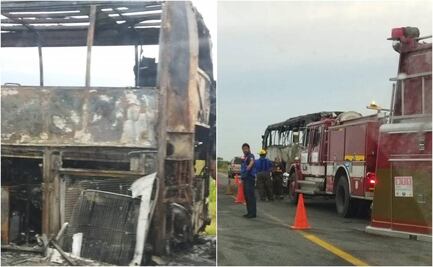 Se incendia autobús de pasajeros en carretera Matamoros-Monterrey