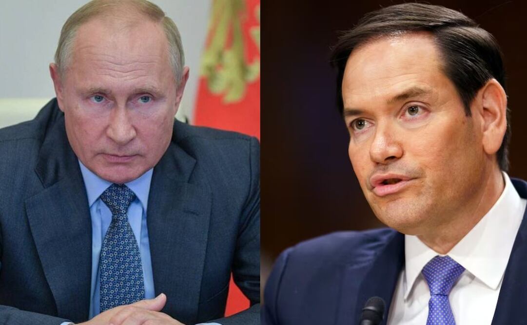 El secretario de Estado de Estados Unidos, Marco Rubio, se negó a llamar al presidente ruso, Vladímir Putin, como "criminal de guerra". Foto: Especial