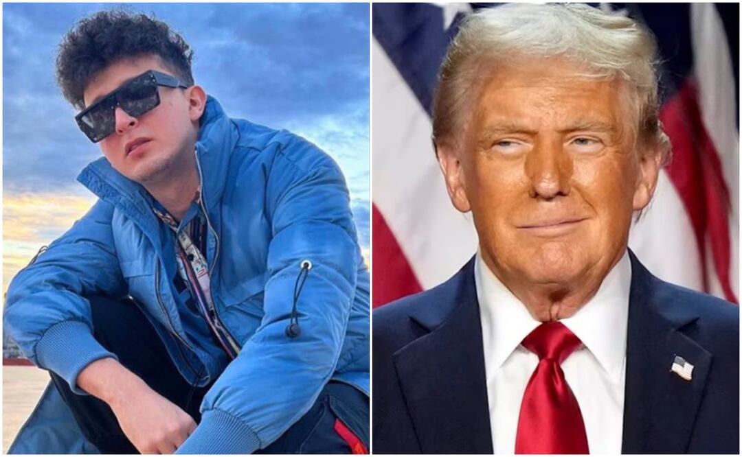 En el clip aparece el influencer hablando a favor de Trump. Fotos: Especial