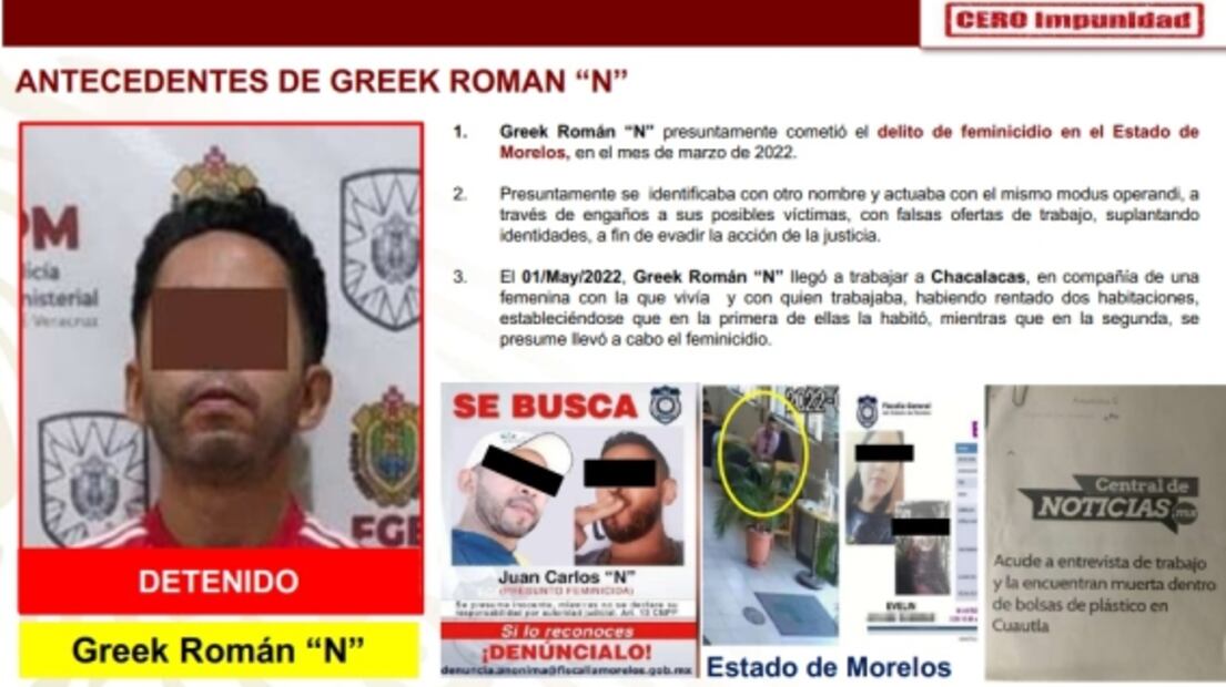 Describen modus operandi de "feminicida serial" que operaba con falsas ofertas de trabajo y su pareja 
