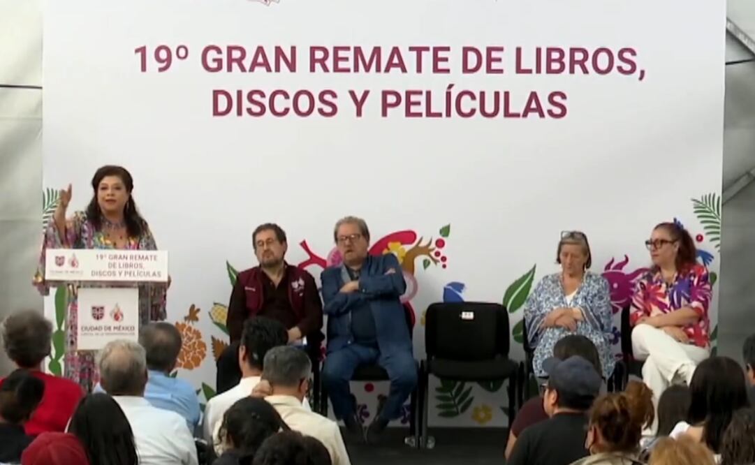 Brugada inaugura 19° Gran Remate de libros (16/04/2025). Foto: Captura de pantalla