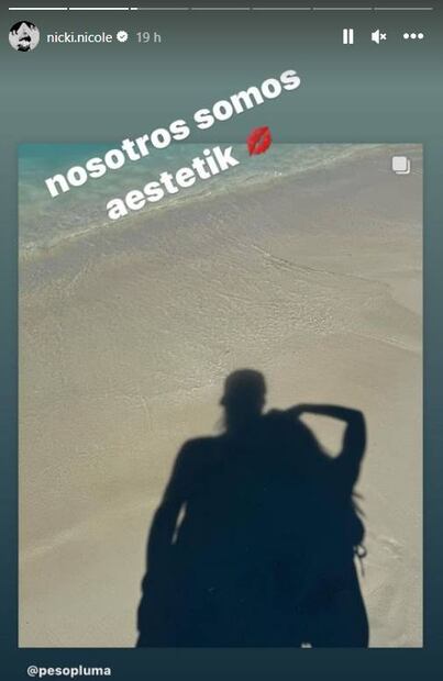 Nicky Nicole comparte foto junto a Peso Pluma.