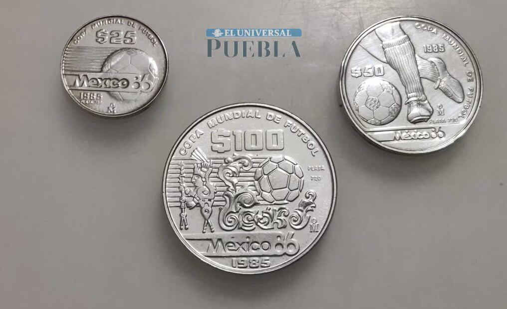 Así eran las monedas conmemorativas por el Mundial de México 1986 / Foto: Archivo EL UNIVERSAL