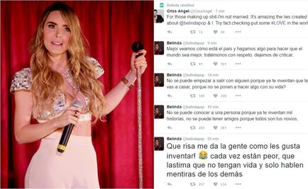 Belinda se defiende de acusaciones de "robamaridos"