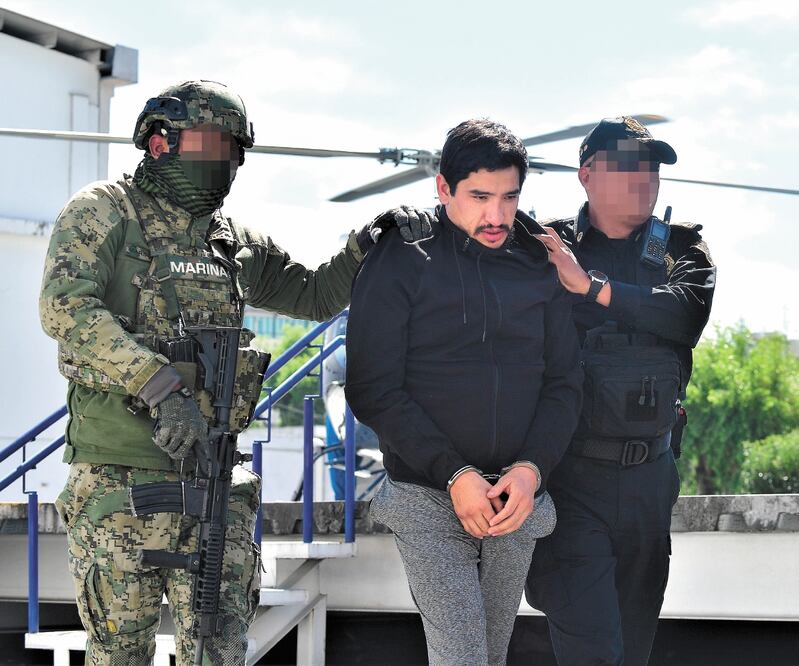 El detenido fue trasladado desde Hidalgo, vía helicóptero, a las instalaciones de la SEIDO, de la Fiscalía General de la República (FGR). Foto: HUGO GARCÍA. EL UNIVERSAL