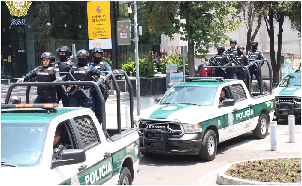 El operativo contará con el respaldo de los elementos de la Guardia Nacional, la Secretaría de Marina y de la Secretaría de la Defensa Nacional de acuerdo a la disponibilidad de su personal.  Foto: SSC