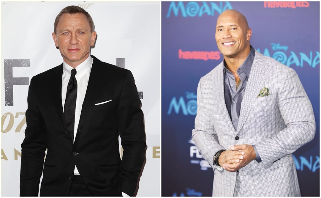 Daniel Craig (izq) y Dwayne Johnson (der). EFE/Claudio Onorati, archivo - Willy Sanjuan/Invision/AP, archivo