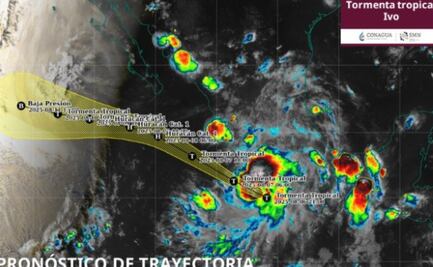 Tormenta Tropical Ivo avanza por el Pacífico; afecta 3 estados y podría intensificarse a huracán categoría 1