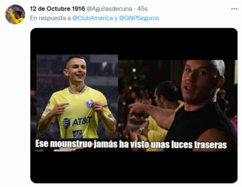 Aficionados del América festejan con memes su liderato del Apertura 2022