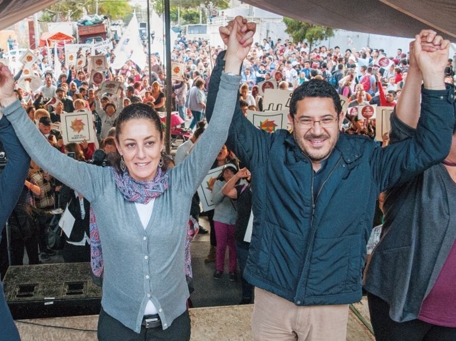 Claudia Sheinbaum y Martí Batres en 2018. Foto: DIEGO SIMÓN