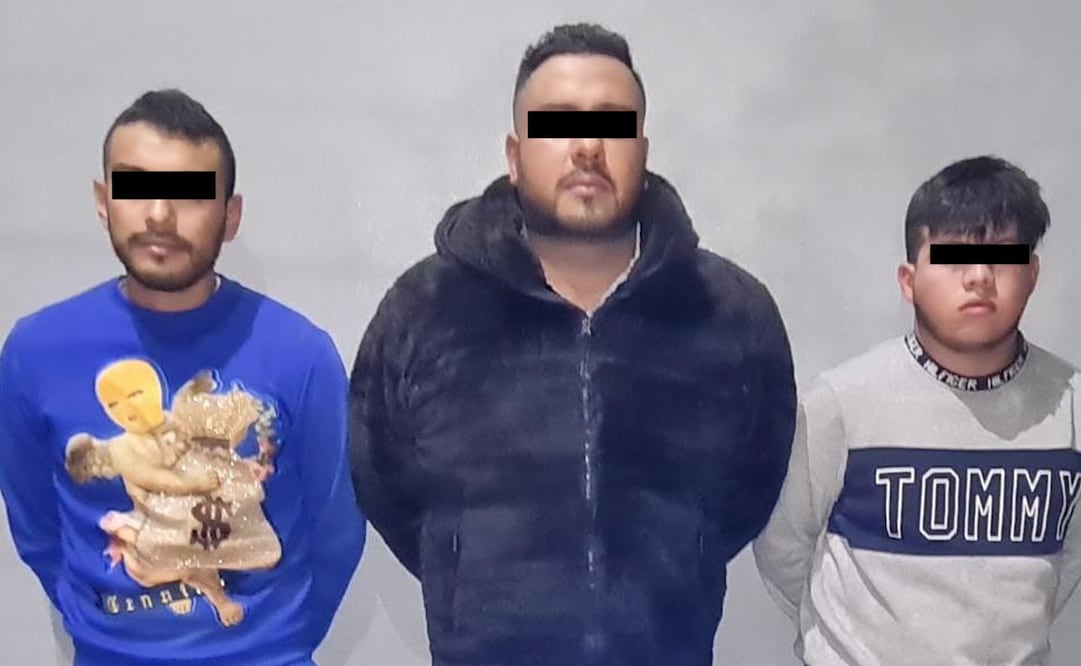 "El Raulito", "El Fernando" y "El Mudo", integrantes de La Unión encargados de la venta, secuestro, extorsión, homicidio y tráfico de armas. Foto: Especial 