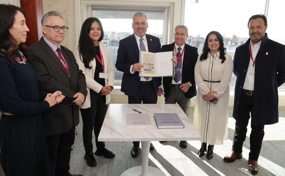 Gobernador de Michoacán pide a la Unesco reconocimiento de Patrimonio Mundial a Pátzcuaro (27/01/2025). Foto: Especial