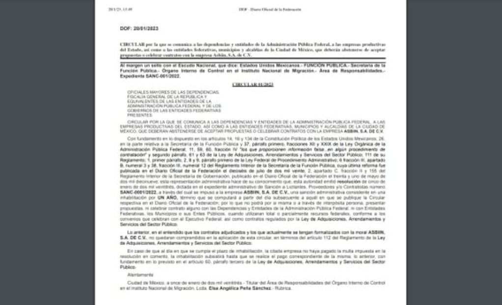 SFP inhabilita a empresa que limpiaba oficina de AMLO