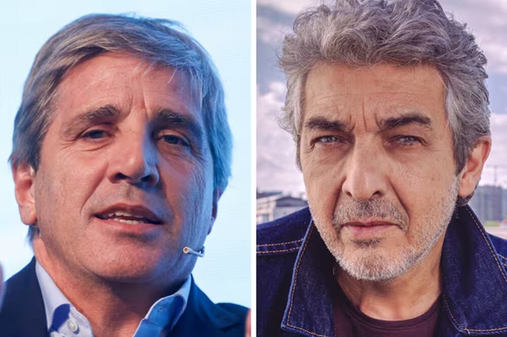 El ministro argentino de Economía, Luis Caputo, y el actor Ricardo Darín. FOTO: ESPECIAL