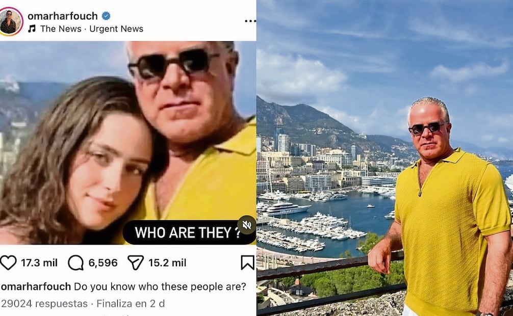 El exjurado Omar Harfouch insinuó un vínculo entre Fátima y Raúl Rocha con una imagen manipulada. La foto original, publicada en 2023, no incluye a la mexicana. Fotos: Instagram