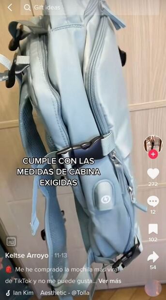 Azafata causa furor en TikTok al revelar truco para llevar muchas cosas sin pagar extra