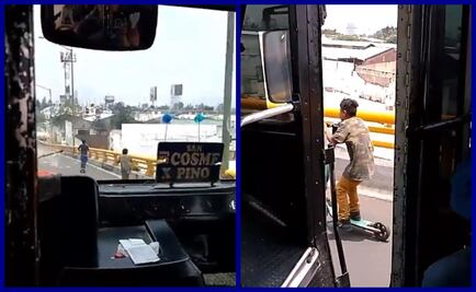 Captan a menores “a todo patín” en puente vehicular de CDMX 