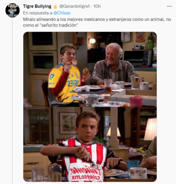 Chivas fue víctima de memes tras ser goleados por Tigres