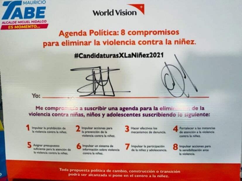 Tabe suma “Candidaturas por la Niñez 2021” a sus propuestas para Miguel Hidalgo
