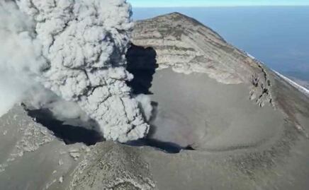 VIDEO: Dron de la Marina capta el corazón del volcán Popocatépetl