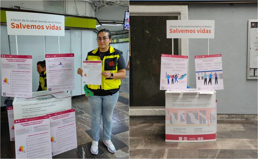 El programa institucional del Metro de la CDMX "Salvemos Vidas" . Foto: Especial