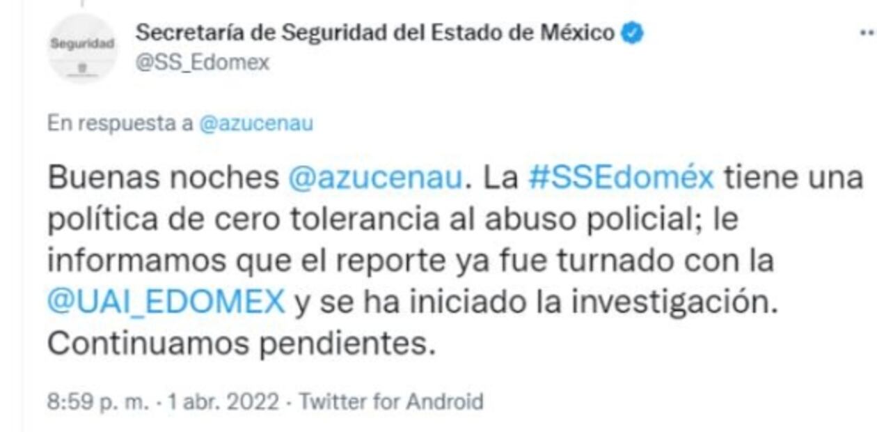 Captan a policías golpeando a conductor en Zinacantepec, Edomex 