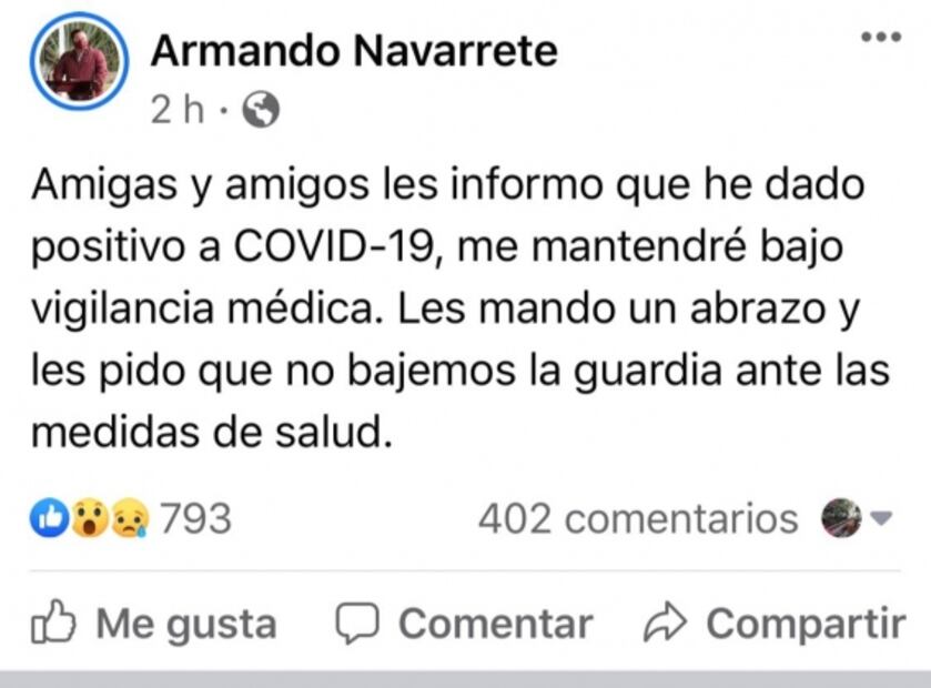 Alcalde de Nicolás Romero, en Edomex, da positivo a Covid-19