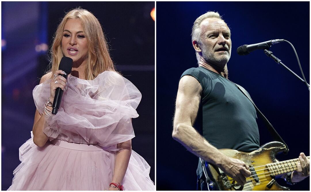 Paulina Rubio y Sting se subirán al escenario de los premios. Foto: Archivo 