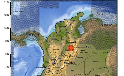 Sismo de magnitud 6.1 sacude a Colombia
