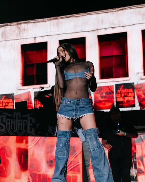 La marca del outfit de Danna trabaja con telas ecológicas. Foto: Instagram @danna