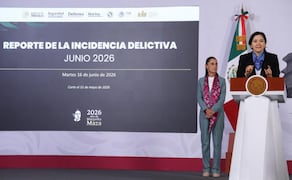 Marcela Figueroa, titular del Secretariado Ejecutivo del Sistema Nacional de Seguridad Pública durante la conferencia de prensa de la presidenta Claudia Sheinbaum (16/06/2026). Foto: Karla Guerrero  / EL UNIVERSAL