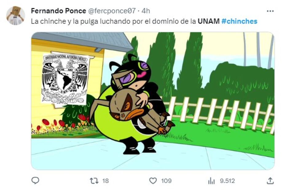 Meme sobre chinches. Foto: Twitter