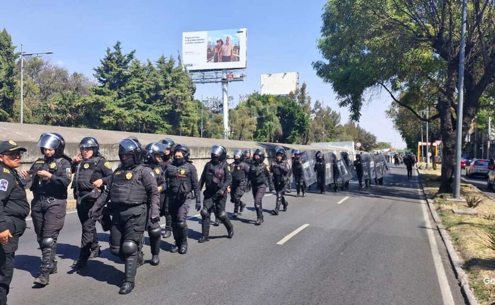 Siete horas de caos vehicular por manifestantes locatarios de mercados; afectadas principales vialidades del sur y centro de la CDMX, 10 de febrero de 2025. Foto: Juan Carlos Williams