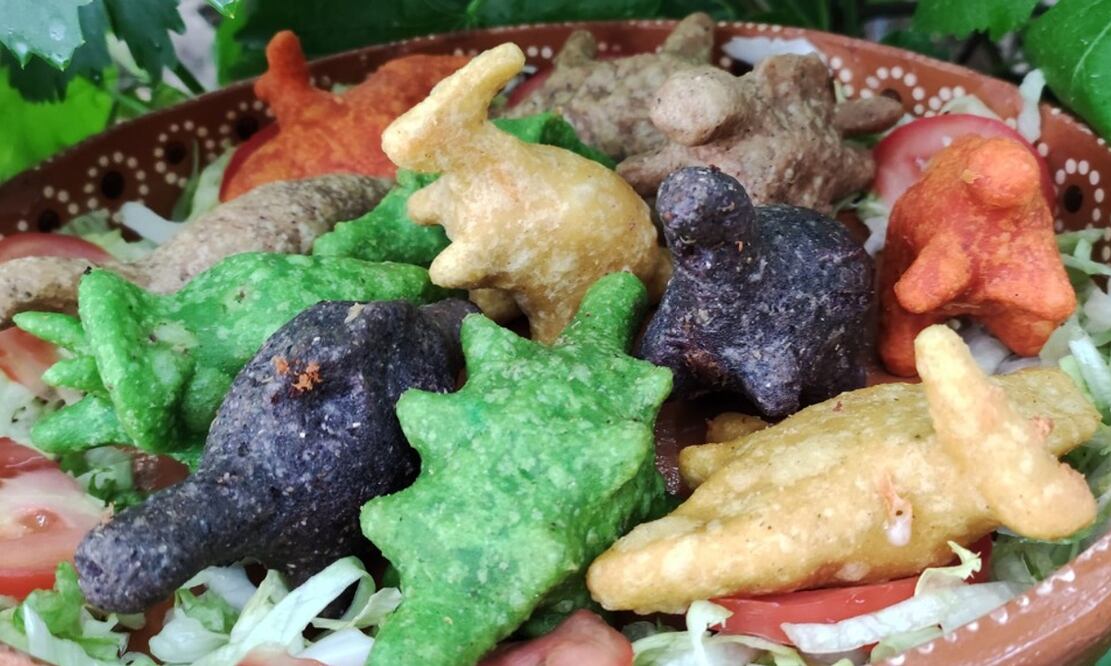Las Dinoquesadillas son un invento del chef Abraham Padilla. Foto: Dinoquesadillas