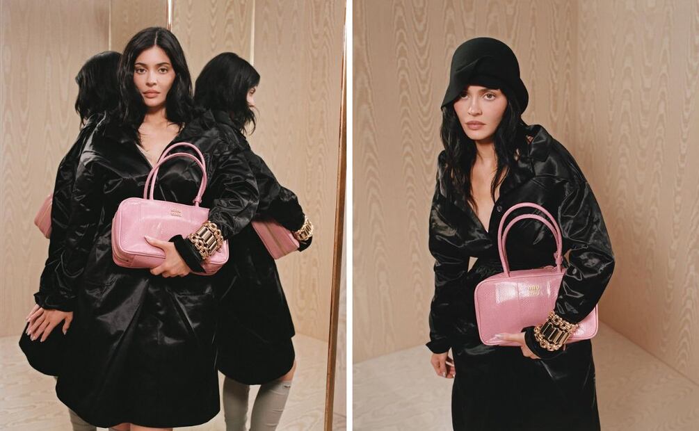 Kylie Jenner en la nueva campaña de Miu Miu. Foto: Especial. Miu Miu