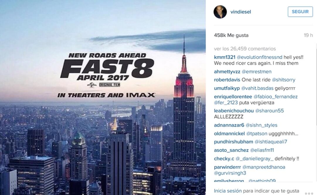 FOTO: Instagram vindiesel