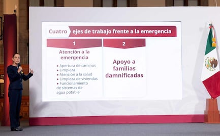 Sheinbaum presenta cuatro ejes de trabajo por emergencia de lluvias; busca alertar por celular de condiciones climáticas