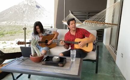 Con porras de sus vecinos, Yahir canta a las mamás