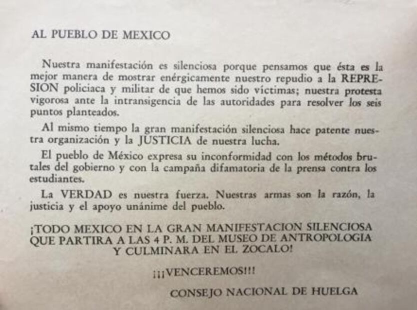 Ex brigadista del 68 conserva el mismo volante que repartió hace 50 años