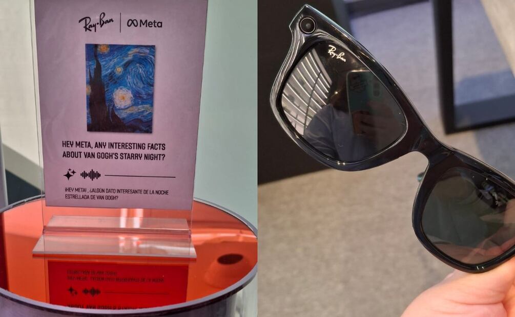 Los lentes con Meta AI se pueden manipular fácilmente con comandos de voz o gestos simples. | Foto: Daniela Payán
