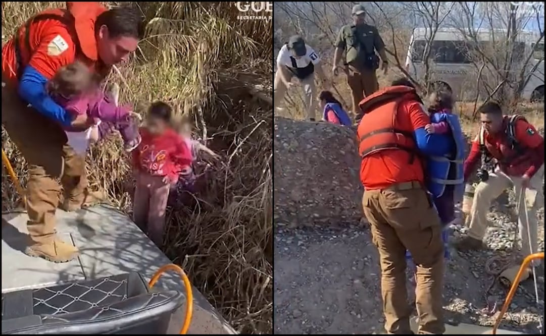 Las infantes fueron rescatadas por elementos del Grupo Beta el 12 de enero pasado. Fotos: captura de pantalla