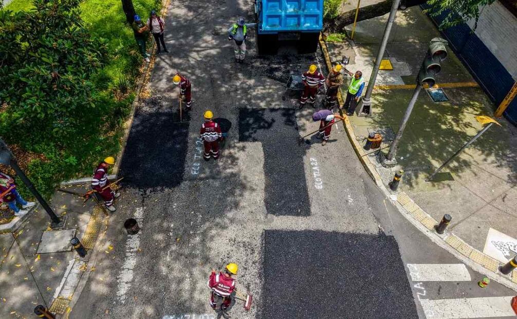 Calles de la CDMX reparadas por programas de bacheo (31/08/2025). Foto: Especial